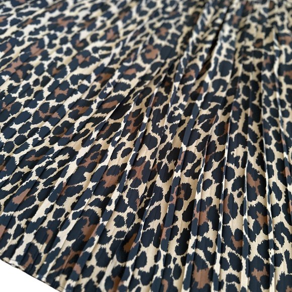 J. Crew Leopard Print Pleated Skirt - Picture 3 of 5